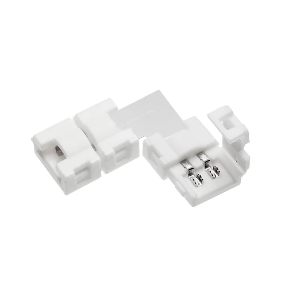 GTV LED szalag adapter, 90*-os könyök, 8mm széles LED szalaghoz, XC11-es gyorscsatlakozóval, 28x28x5mm (GTV-LD-ZTKT8MM-02N600)
