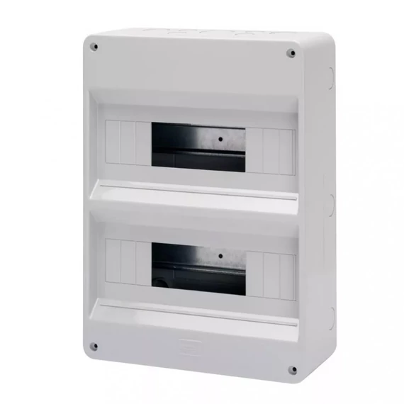 GEWISS ELOSZTÓSZEKRÉNY 2X12M FALON KÍVÜLI AJTÓ NÉLKÜL IP40 250X340X95 (GW40030)