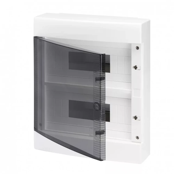 GEWISS ELOSZTÓSZEKRÉNY 2X12M FALON KÍVÜLI FÜST AJTÓ IP40 NULLA-FÖLD SÍN 280X350X100 (GW40047BS)