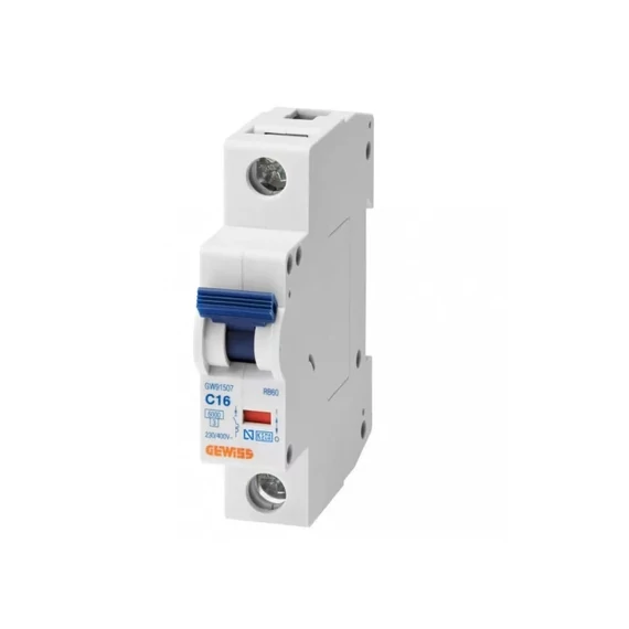 GEWISS RB60 SZÉRIA KISMEGSZAKÍTÓ MCB 1P C 6A 6KA 1M (GW91505)