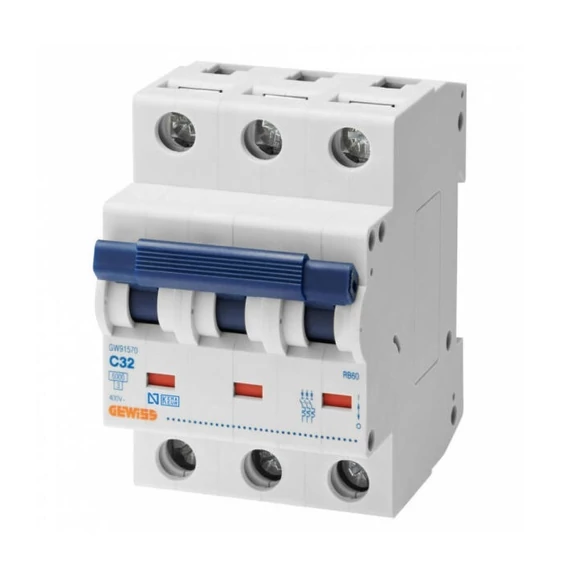 GEWISS RB60 SZÉRIA KISMEGSZAKÍTÓ MCB 3P C 25A 6KA 3M (GW91569)