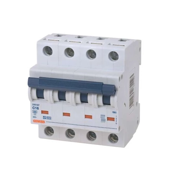 GEWISS RB60 SZÉRIA KISMEGSZAKÍTÓ MCB 4P C 6A 6KA 4M (GW91585)