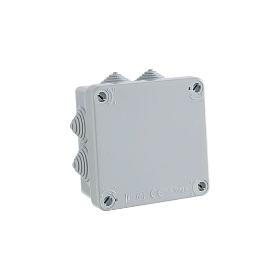 JANGAR Kötődoboz membrános 107x107x60mm, IP65 +1membrán hellyel több van rajta (JG-27080) (JG-2708)