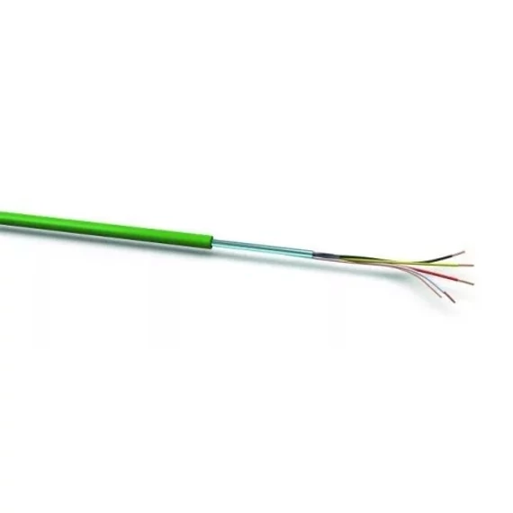 J-Y(St)Y 2 x 2 x 0,8mm2 PVC szig. tömör réz, árnyékolt, telekommunikációs kábel (BUS), zöld (KB100166000)