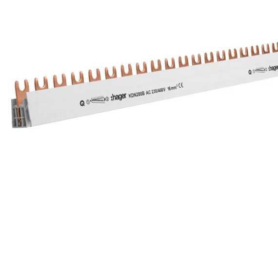 HAGER Fázissín 28db 2P készülék részére, 16mm2, 80A, 56M, 1000mm (KDN280B)