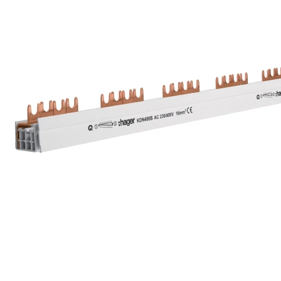 HAGER Fázissín 14db 4P készülék részére, 16mm2, 80A, 57M, 1000mm (KDN480B)