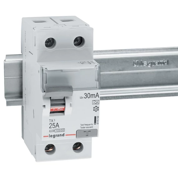 LEGRAND TX3 áram-védőkapcsoló 2P 25A 30MA A (411559)