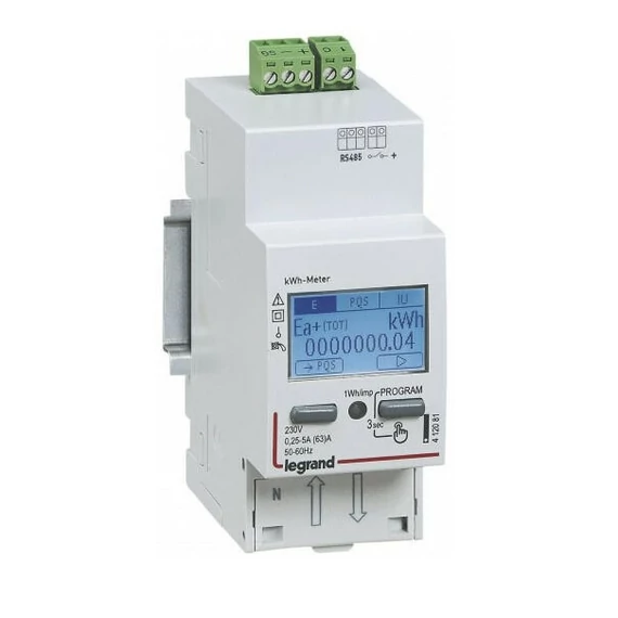 LEGRAND EMDX3 fogyasztásmérő 2T RS485 kimenettel 1F 63A (412081)