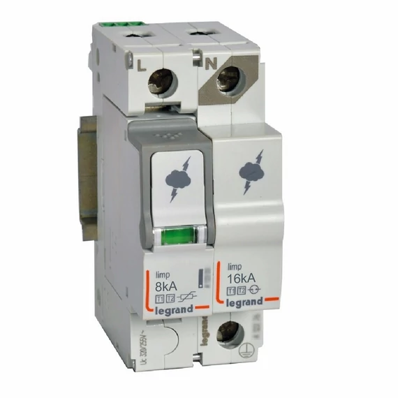 LEGRAND Túlfeszültség-levezető T1+T2 8KA 1P+N NR (412256)