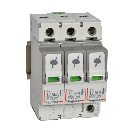 LEGRAND Túlfeszültség-levezető T1+T2 12,5KA 3P +SD (412272)