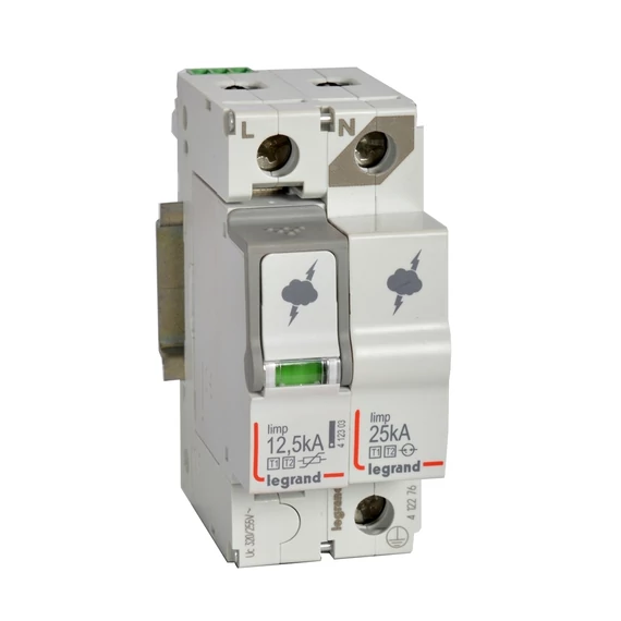 LEGRAND Túlfeszültség-levezető T1+T2 12,5KA 1P+N NR +SD (412276)