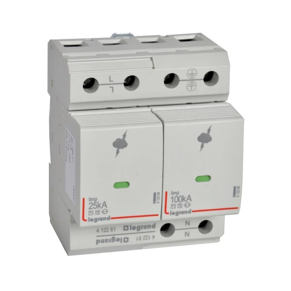 LEGRAND Túlfeszültség-levezető T1 25KA 1P+N +SD (412281)