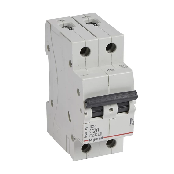 LEGRAND RX3 kismegszakító 2P C20 6000A BIC (419225)