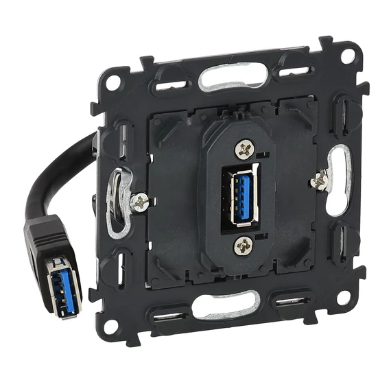 LEGRAND Valena InMatic elővezetékezett USB adatátviteli csatlakozóaljzat mechanizmus (753082)