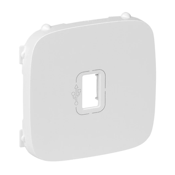 LEGRAND Valena Allure USB elővezetékezett aljzat burkolat, Fehér (754755)