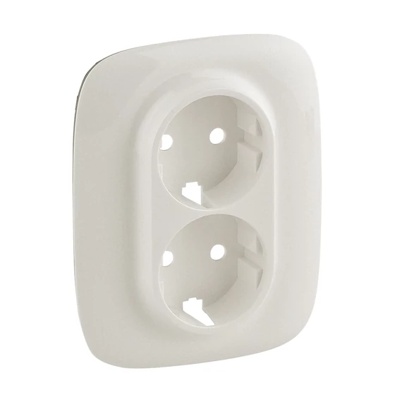 LEGRAND Valena Allure 2x2P+F aljzat monobloc burkolat + kerettel, Gyöngyház (754959)
