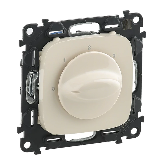 LEGRAND Valena Allure Ventilátor vezérlő (0-1-2-3 állású), burkolattal, Elefántcsont (755176)