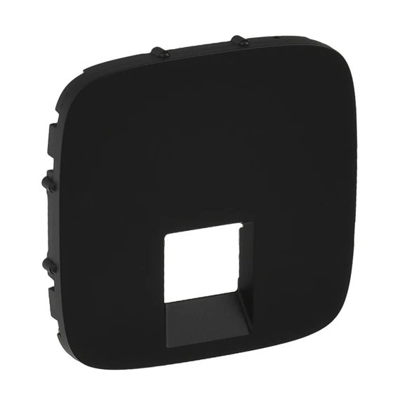 LEGRAND Valena Allure RJ11/RJ45 aljzat burkolat, Fekete (755418)
