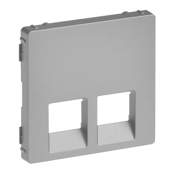 LEGRAND Valena Life 2xRJ45/RJ11 csatlakozóaljzat burkolat alumínium (755422)