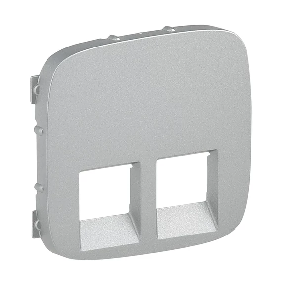 LEGRAND Valena Allure 2xRJ11/RJ45 aljzat burkolat, Alumínium (755427)