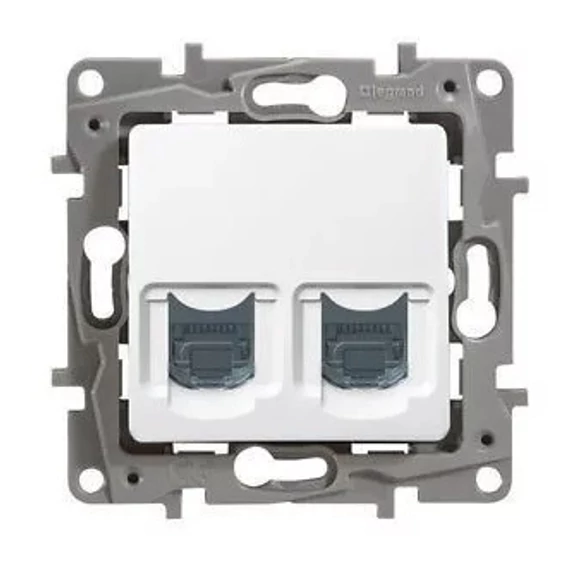 LEGRAND Niloé RJ11 + RJ45 Cat.5 UTP csatlakozóaljzat, fehér (764570)