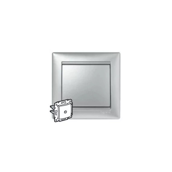 LEGRAND Valena TV aljzat átm alumínium (770131)
