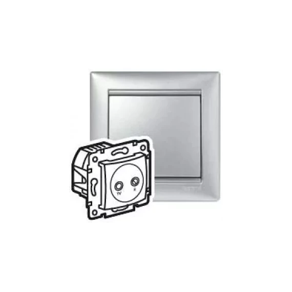 LEGRAND Valena TV-RD aljzat végzáró 10dB alumínium (770133)