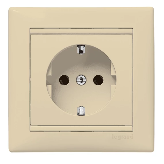 LEGRAND Valena 2P+F csatlakozóaljzat monoblokk, elefántcsont (774323)