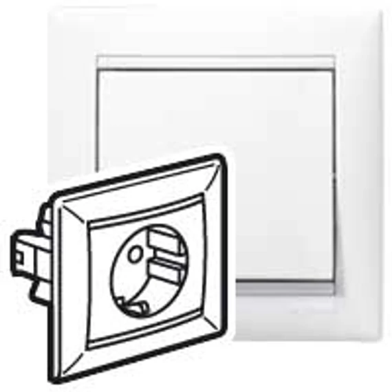 LEGRAND Valena 2P+F csatlakozóaljzat monoblokk, fehér (774423)