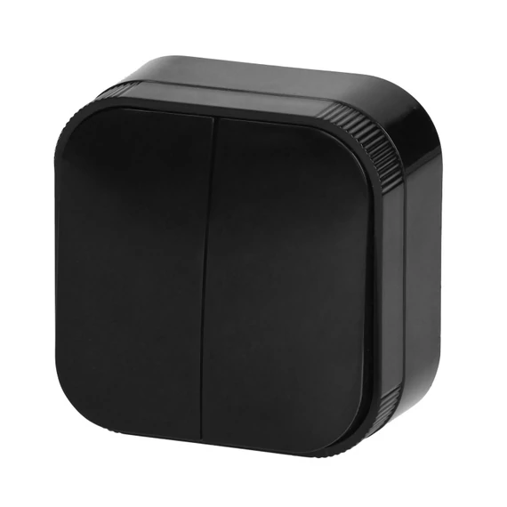 ORNO Falon kívüli csillár kapcsoló, fekete, 230V, 10A, IP20 (OR-OE-7201/B)