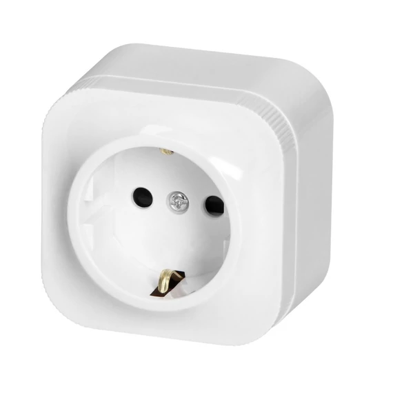ORNO Falon kívüli dugalj, fehér, 2P+F, 16A, 230V, IP20 (OR-OE-7205(GS)/W)
