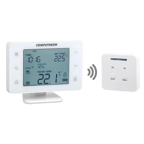 COMPUTHERM Q20RF vezeték nélküli programozható szobatermosztát (termosztát + vevőegység) (Q20RF)