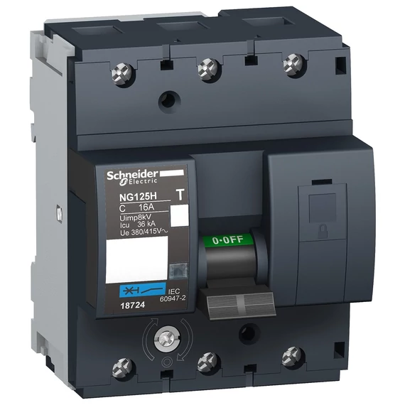 SCHNEIDER ELECTRIC NG125H kismegszakító, 3P, C, 16A (18724)