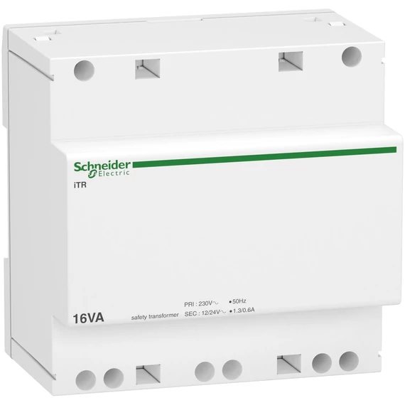 SCHNEIDER ELECTRIC ACTI9 Biztonsági transzformátor 16VA 230VAC 12-24VAC (A9A15218)