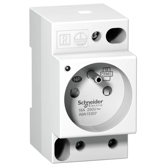 SCHNEIDER ELECTRIC ACTI9 Moduláris dugalj 16A UE 250V 2P+T jelzés (A9A15307)