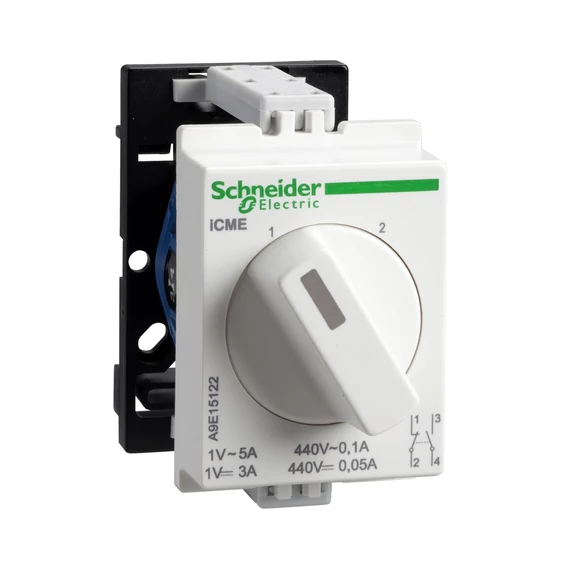 SCHNEIDER ELECTRIC ACTI9 iCME DIN sínes választókapcsoló, 2 csatornás kisfogyasztású, 10A, 0.1-5 (A9E15122)