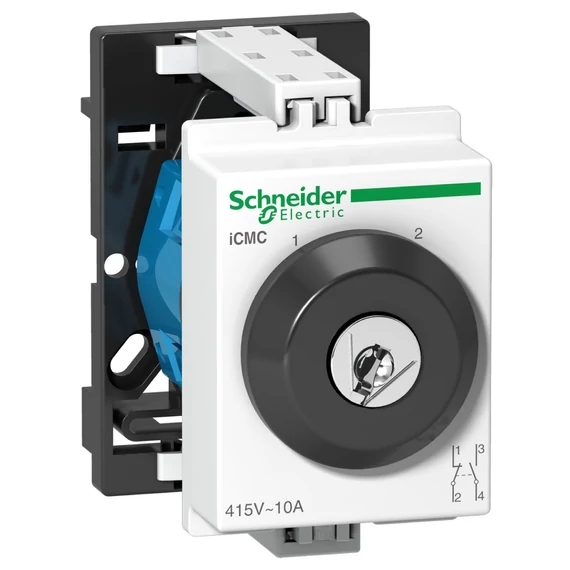 SCHNEIDER ELECTRIC ACTI9 iCMC DIN sínes választókapcsoló, 2 állású, kulccsal, 10A, 2P (A9E15123)