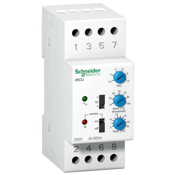 SCHNEIDER ELECTRIC ACTI9 iRCU feszültségfigyelő relé, 2P, 8A, Uc 230VAC (A9E21182)