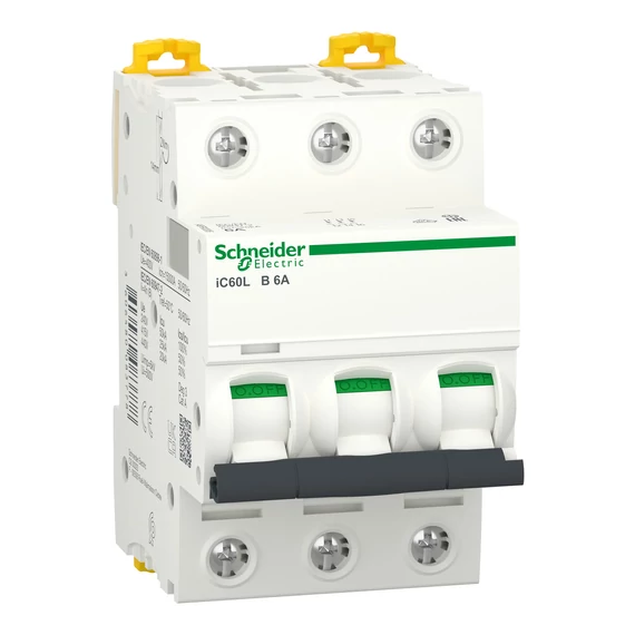 SCHNEIDER ELECTRIC ACTI9 iC60L kismegszakító, 3P, B, 6A, monokonnekt (A9F93306)