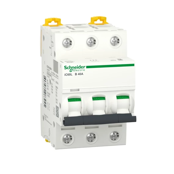 SCHNEIDER ELECTRIC ACTI9 iC60L kismegszakító, 3P, B, 40A, monokonnekt (A9F93340)