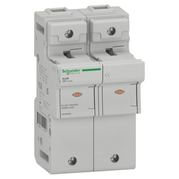 SCHNEIDER ELECTRIC ACTI9 SBI Olvadóbiztosítós szakaszoló, 2P, 22x58mm, 660V-80A, 500V-100A (A9GSB292)