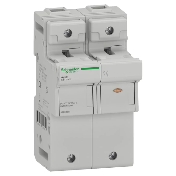 SCHNEIDER ELECTRIC ACTI9 SBI Olvadóbiztosítós szakaszoló, 1P+N, 22x58mm, 660V-80A, 500V-100A (A9GSB692)