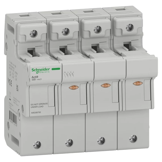 SCHNEIDER ELECTRIC ACTI9 SBI Olvadóbiztosítós szakaszoló, 3P+N, 14x51mm, 500V (A9GSB750)