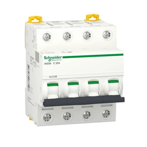 SCHNEIDER ELECTRIC ACTI9 iK60N kismegszakító, 4P, C, 20A (A9K24420)