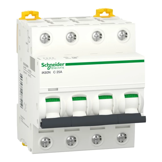 SCHNEIDER ELECTRIC ACTI9 iK60N kismegszakító, 4P, C, 25A (A9K24425)