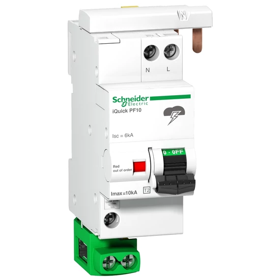 SCHNEIDER ELECTRIC ACTI9 iQUICK PF, 10kA, 1P-N, földelő vezetékkel (A9L16617)