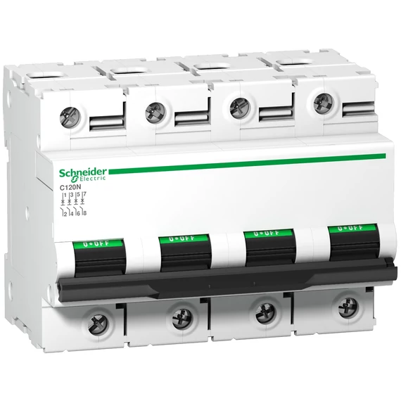 SCHNEIDER ELECTRIC ACTI9 C120N kismegszakító, 4P, B, 80A (A9N18353)