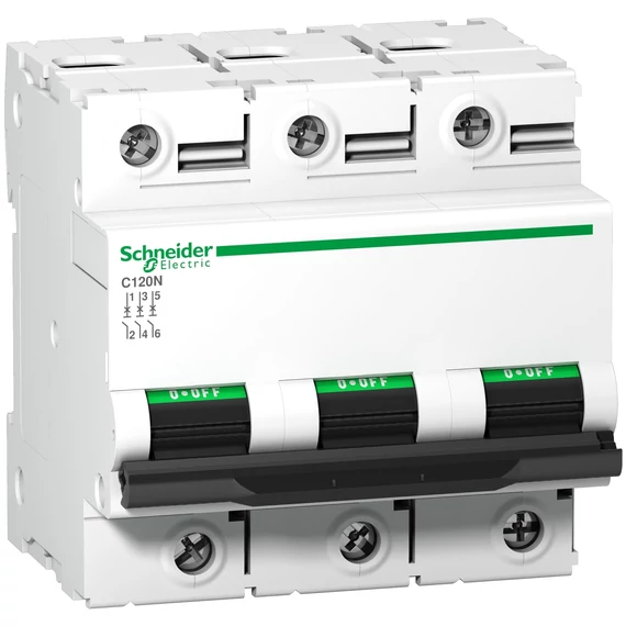 SCHNEIDER ELECTRIC ACTI9 C120N kismegszakító, 3P, C, 125A (A9N18369)