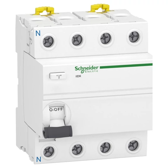 SCHNEIDER ELECTRIC ACTI9 iID K áram-védőkapcsoló, AC osztály, 4P, 25A, 300mA (A9R75425)