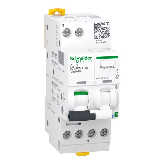 SCHNEIDER ELECTRIC ACTI9 Active iCV40N VigiARC, A-SI osztály, 1P-N, C, 10A, 30mA (A9TDFC610)